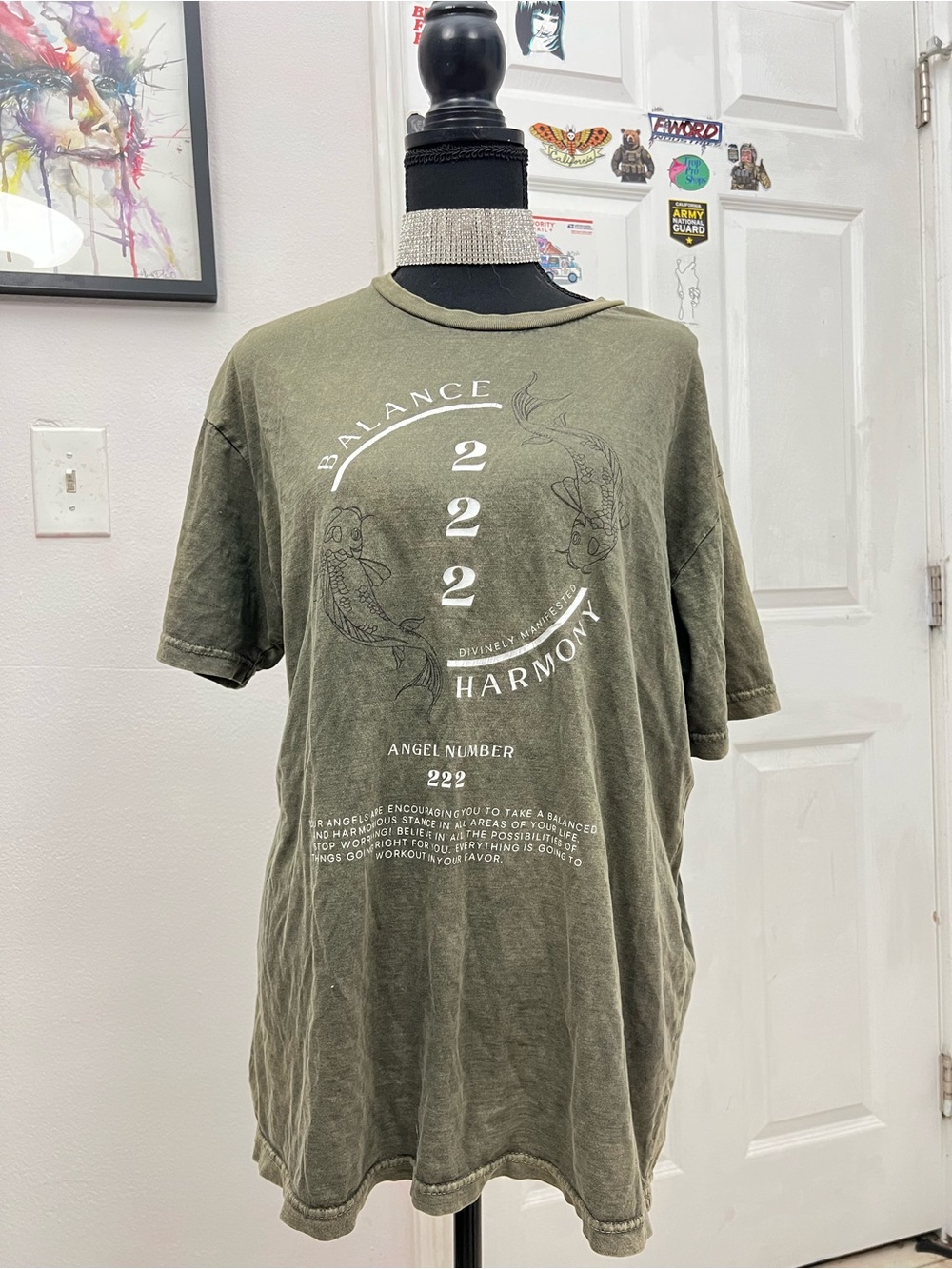 Balance Harmony 222 Graphic Short-Sleeve Tee - Olive Green